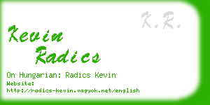 kevin radics business card
